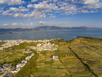 航拍蒼山洱海