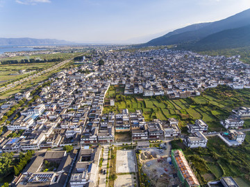 航拍蒼山洱海