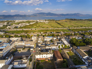 航拍蒼山洱海