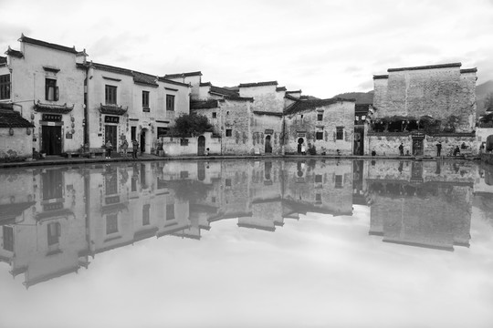 水墨徽派建筑