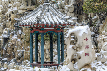 園林古建雪景