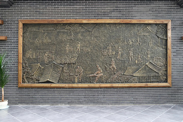 古代百業(yè)浮雕壁畫