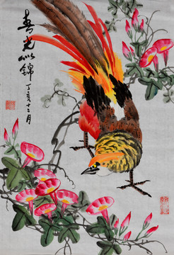 春光似錦國畫