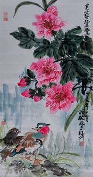 國(guó)畫(huà)芙蓉鴛鴦