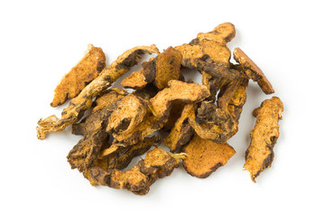 中藥材蒼術(shù)白底白背景圖片