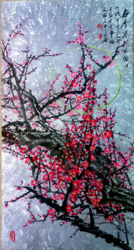 國(guó)畫紅梅