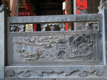 山水風(fēng)景浮雕護(hù)欄