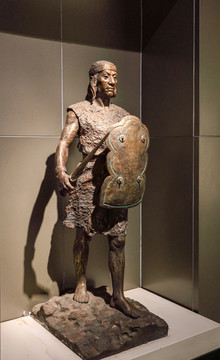 古代武士雕塑