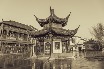 南京夫子廟秦淮河老照片