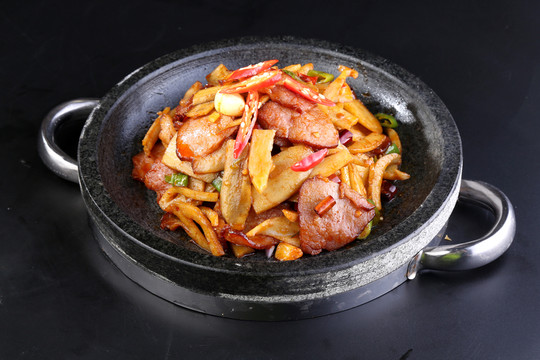 臘肉炒蓮菜
