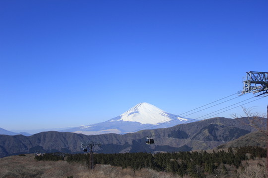 遠(yuǎn)眺日本富士山