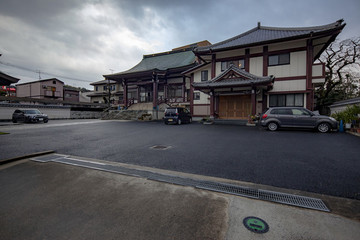 臺風(fēng)來臨前的日本福岡街頭