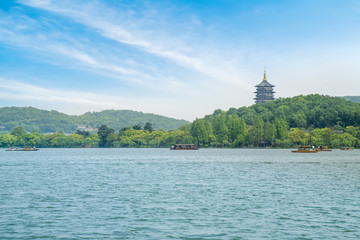 杭州西湖雷峰塔