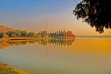 東莞松山湖黃昏風(fēng)景