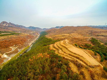 航拍海陽地雷戰(zhàn)旅游景區(qū)