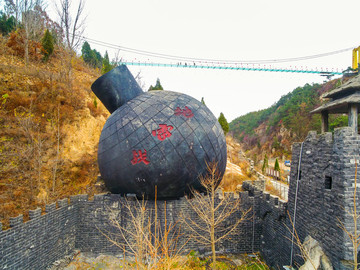 航拍海陽地雷戰(zhàn)旅游景區(qū)