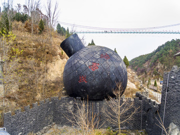 航拍海陽地雷戰(zhàn)旅游景區(qū)