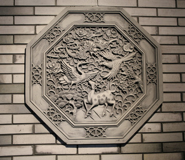 吉祥傳統(tǒng)浮雕墻畫