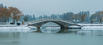 東湖雪景
