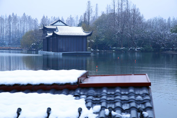 杭州西湖雪景