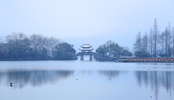 杭州西湖雪景