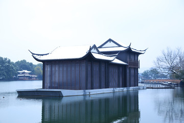 杭州西湖雪景