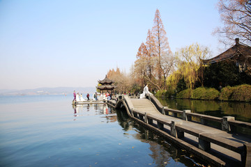 西湖長(zhǎng)橋風(fēng)景