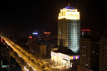 長(zhǎng)春人民大街夜景