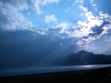 賽里木湖太陽