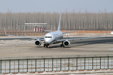 廈門航空公司飛機(jī)滑行