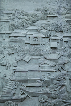 古代百井坊浮雕