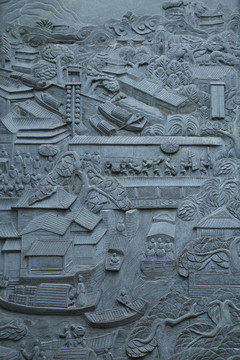 古代百井坊浮雕