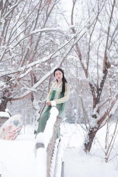 雪景人像