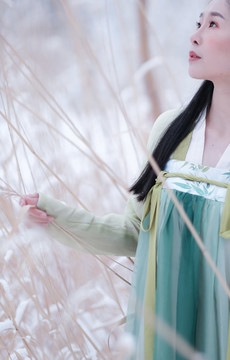 雪景漢服
