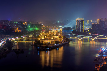 福建福州閩江夜景