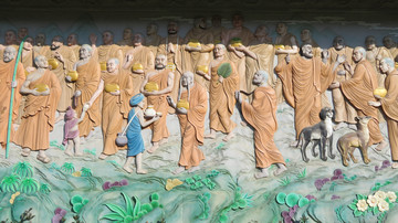 佛教題材浮雕壁畫