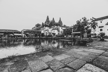 徽州古鎮(zhèn)黑白照片