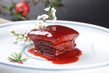 玫瑰花雕燒方肉