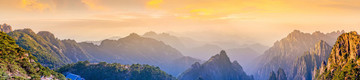 黃山日落全景大畫幅