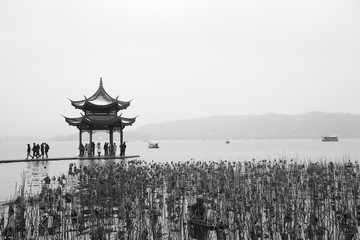 杭州老照片黑白照