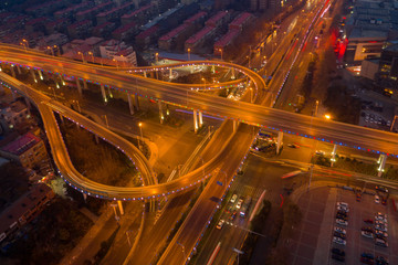 航拍濟南市玉函立交橋1