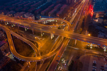 航拍濟南市玉函立交橋2