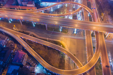航拍濟(jì)南市玉函立交橋5