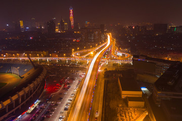 航拍濟(jì)南市玉函立交橋5