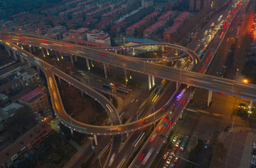 航拍濟(jì)南市玉函立交橋5