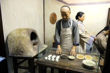 燒餅店人物蠟像