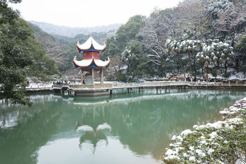 雪景長(zhǎng)沙岳王亭