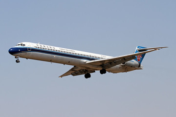 中國南方航空飛機降落