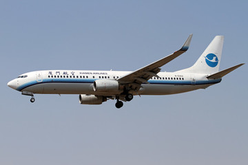 廈門航空飛機(jī)降落