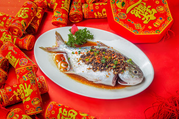 年夜飯清蒸白鯧魚